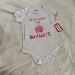 Kidgets “mammarazzi “White Baby Onesie